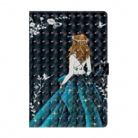 Leren Hoesje voor Samsung Galaxy Tab S7 Plus / Tab S8 Plus Jong Meisje