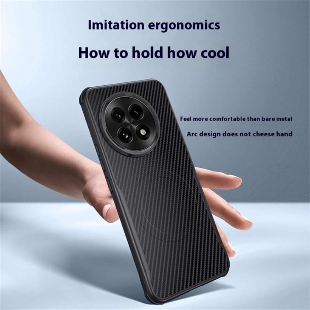 Cover Hoesje Oneplus 13 Telefoonhoesje Koolstofvezel Textuur Magsafe Compatibel