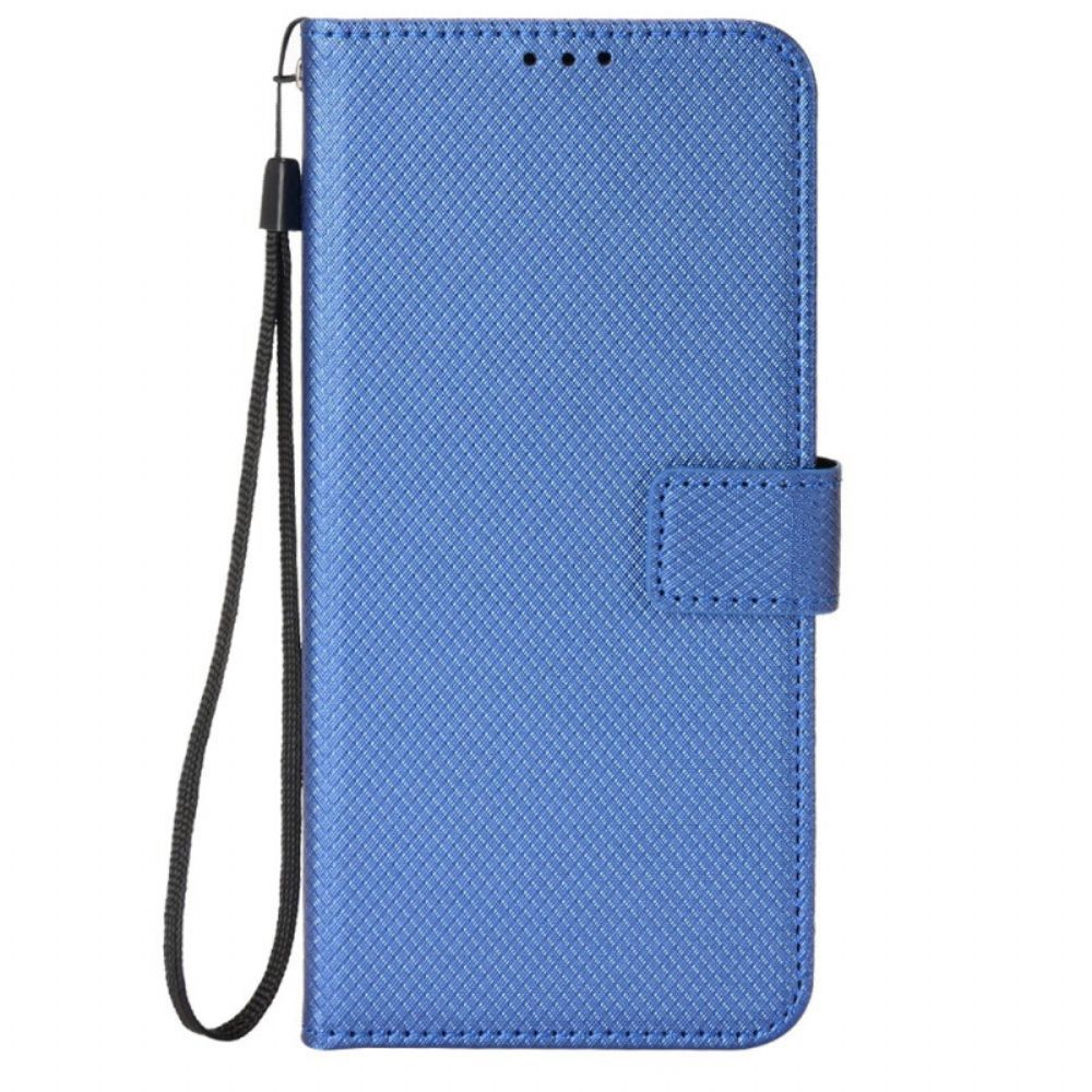 Flip Case Leren Oneplus 13 Diamantstructuur