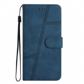 Flip Case Leren Oneplus 13 Strepen En Stippen