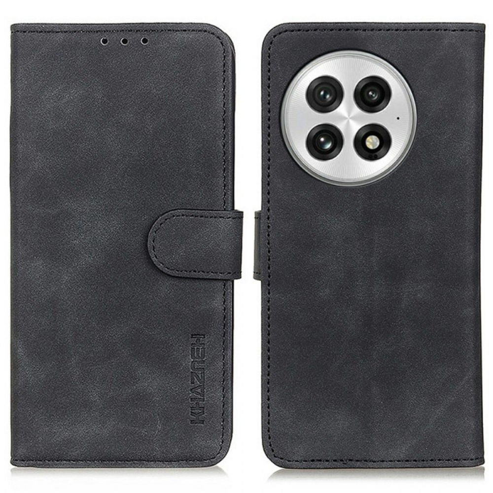Flip Case Leren Oneplus 13 Suède-effect Khazneh