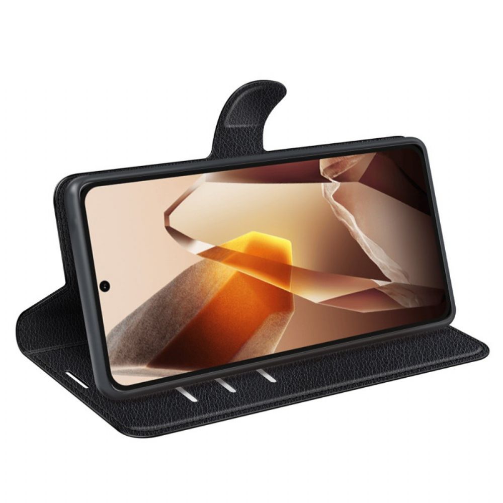 Folio-hoesje Oneplus 13 Telefoonhoesje Klassiek Lychee Kunstleer