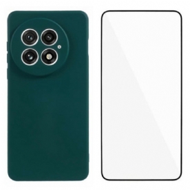 Hoesje Oneplus 13 2-in-1 Flexibele Siliconen Met Schermbeschermer Van Gehard Glas Bescherming Hoesje