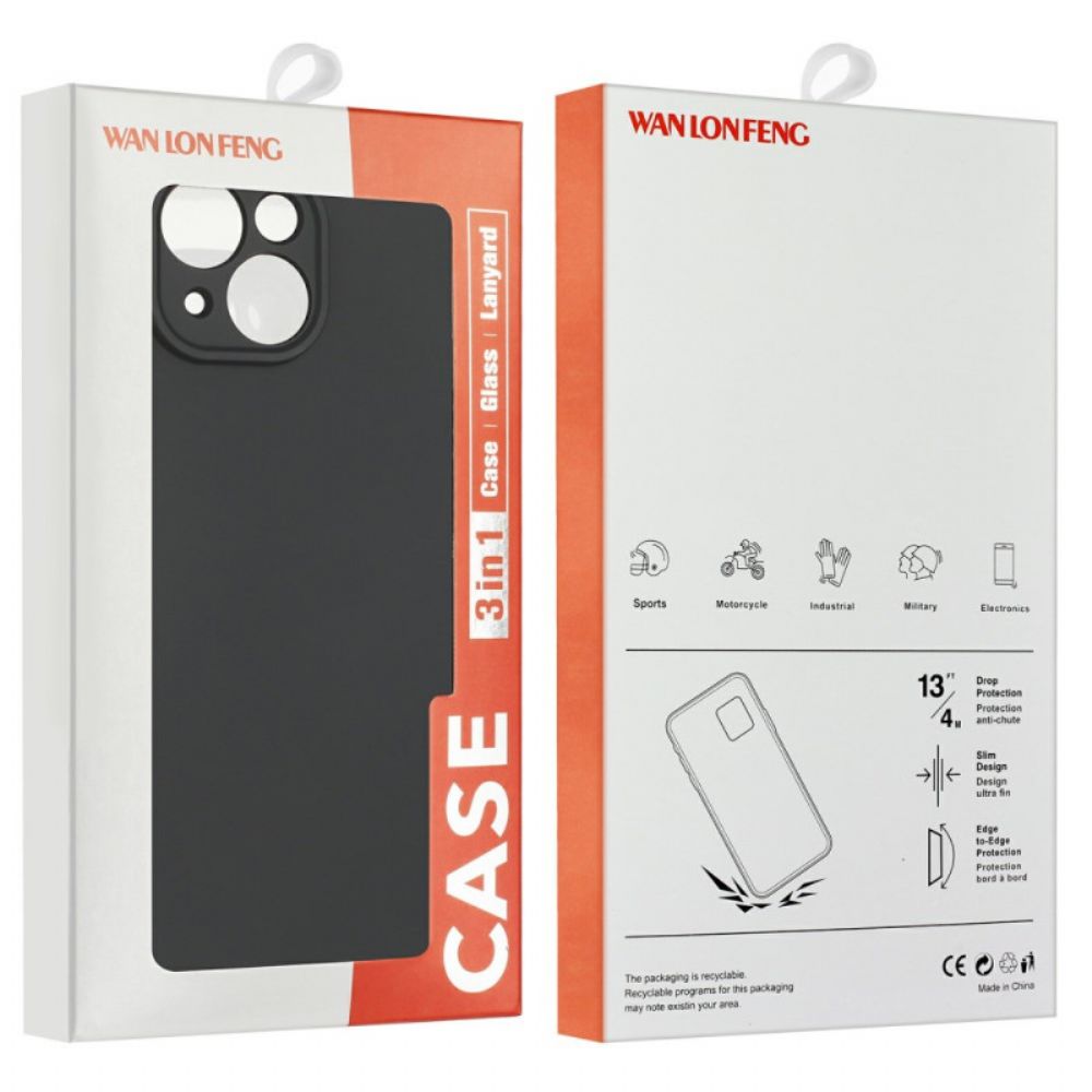 Hoesje Oneplus 13 2-in-1 Flexibele Siliconen Met Schermbeschermer Van Gehard Glas Bescherming Hoesje