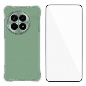 Hoesje Oneplus 13 Verstevigd Transparant Met Schermbeschermer Van Gehard Glas Bescherming Hoesje