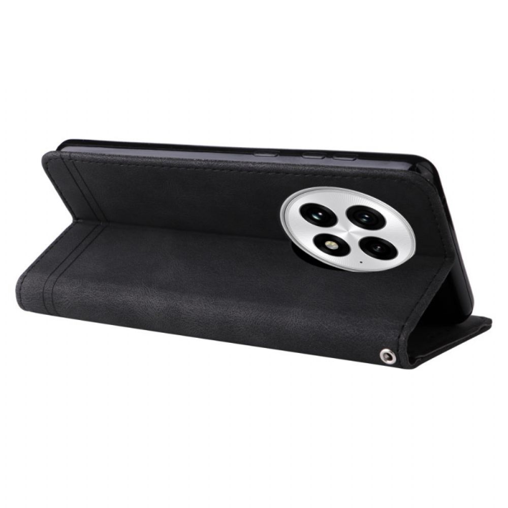 Leren Hoesje Oneplus 13 Huidvriendelijk Met Bandje Bescherming Hoesje