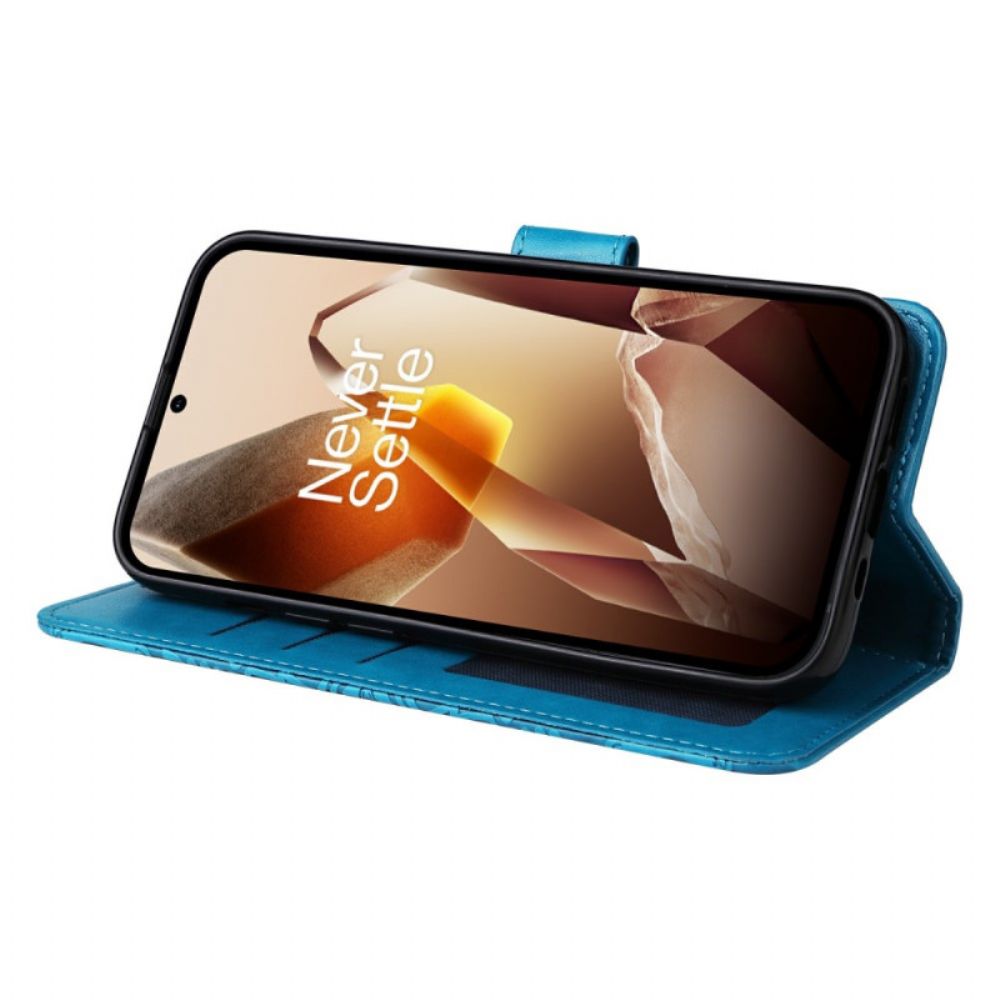 Leren Hoesje Oneplus 13 Zonnebloempatroon Bescherming Hoesje