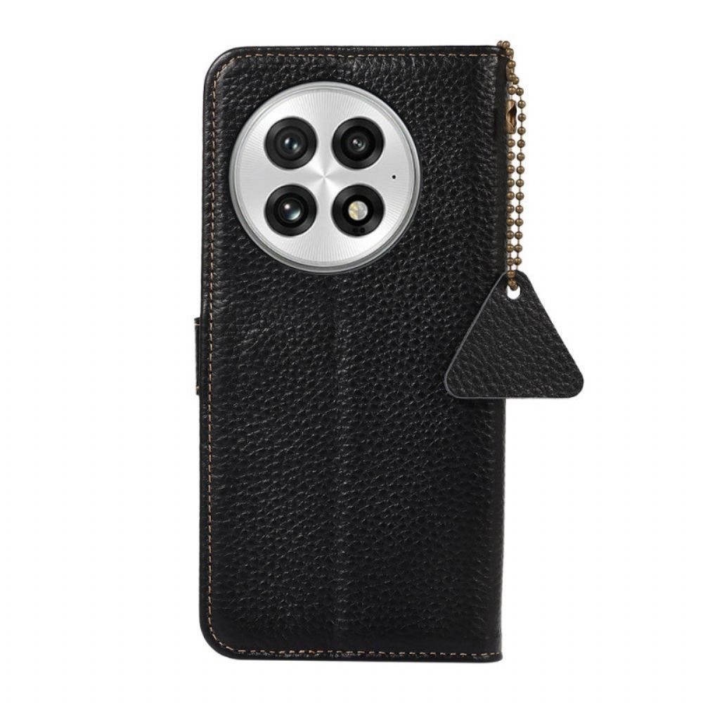 Leren Hoesje Voor Oneplus 13 Echt Leer Met Rfid-blokkering