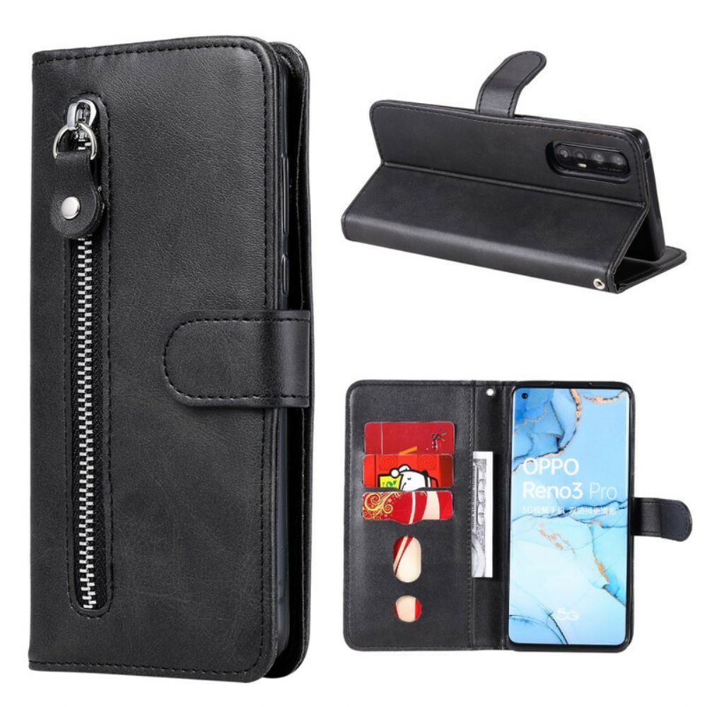 Folio-hoesje voor Oppo Find X2 Neo Vintage Portemonnee