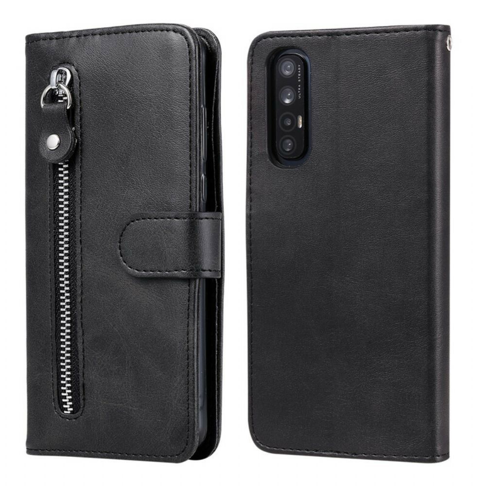 Folio-hoesje voor Oppo Find X2 Neo Vintage Portemonnee