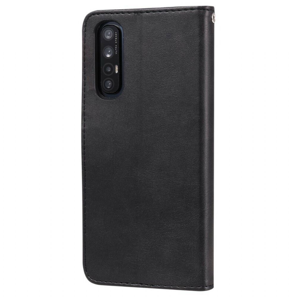 Folio-hoesje voor Oppo Find X2 Neo Vintage Portemonnee