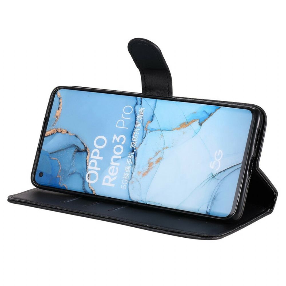 Folio-hoesje voor Oppo Find X2 Neo Vintage Portemonnee