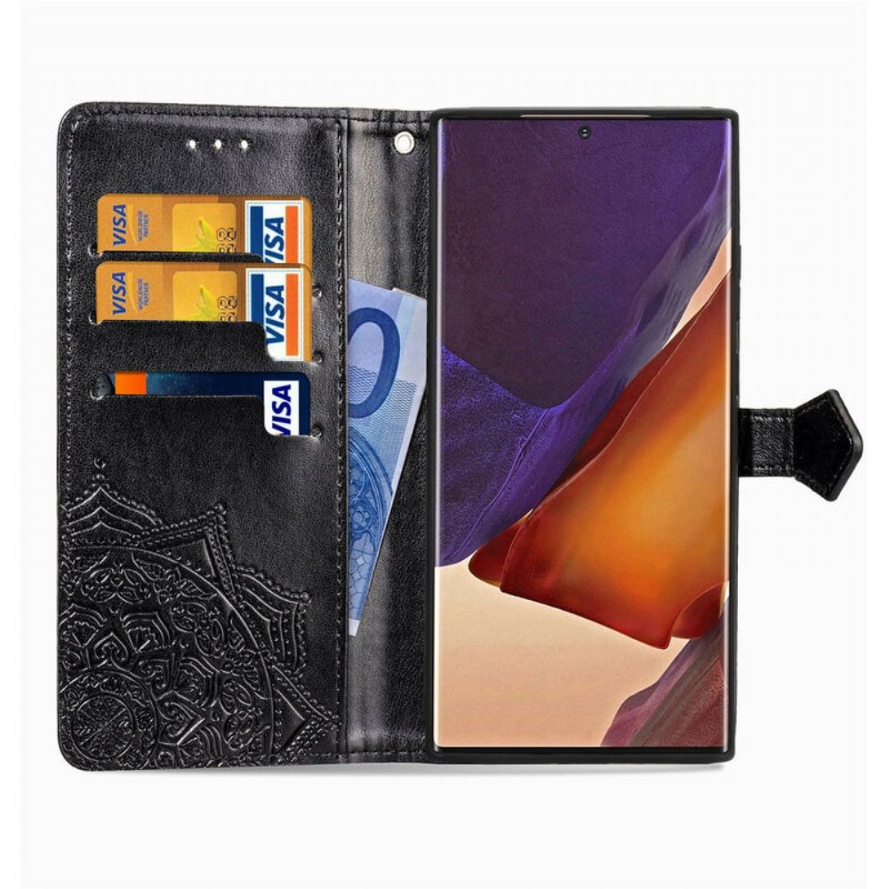Folio-hoesje voor Samsung Galaxy Note 20 Ultra Mandala Van Middelbare Leeftijd