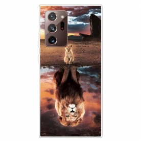 Hoesje voor Samsung Galaxy Note 20 Ultra Leeuwenwelp Droom