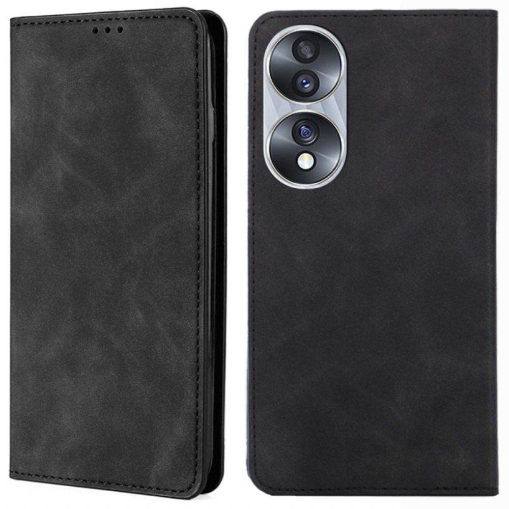 Bescherming Hoesje voor Honor 70 Folio-hoesje Skin-touch