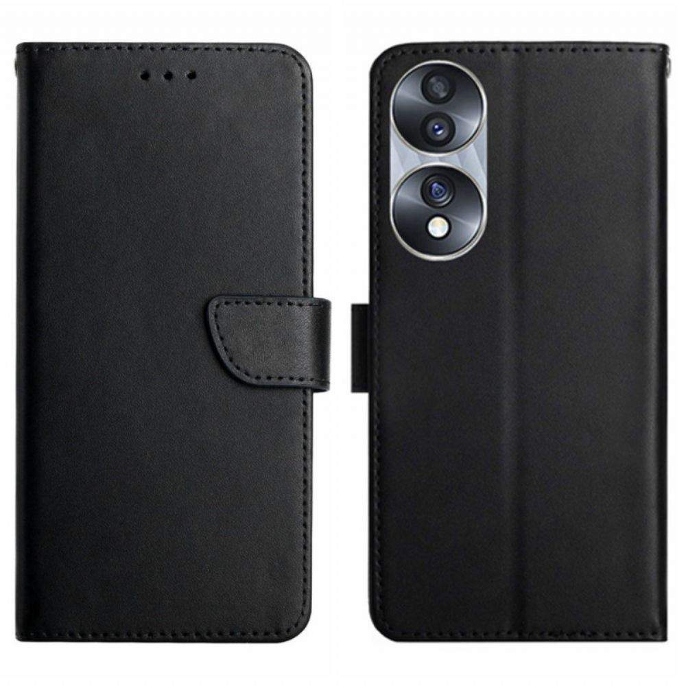 Folio-hoesje voor Honor 70 Echt Nappaleer