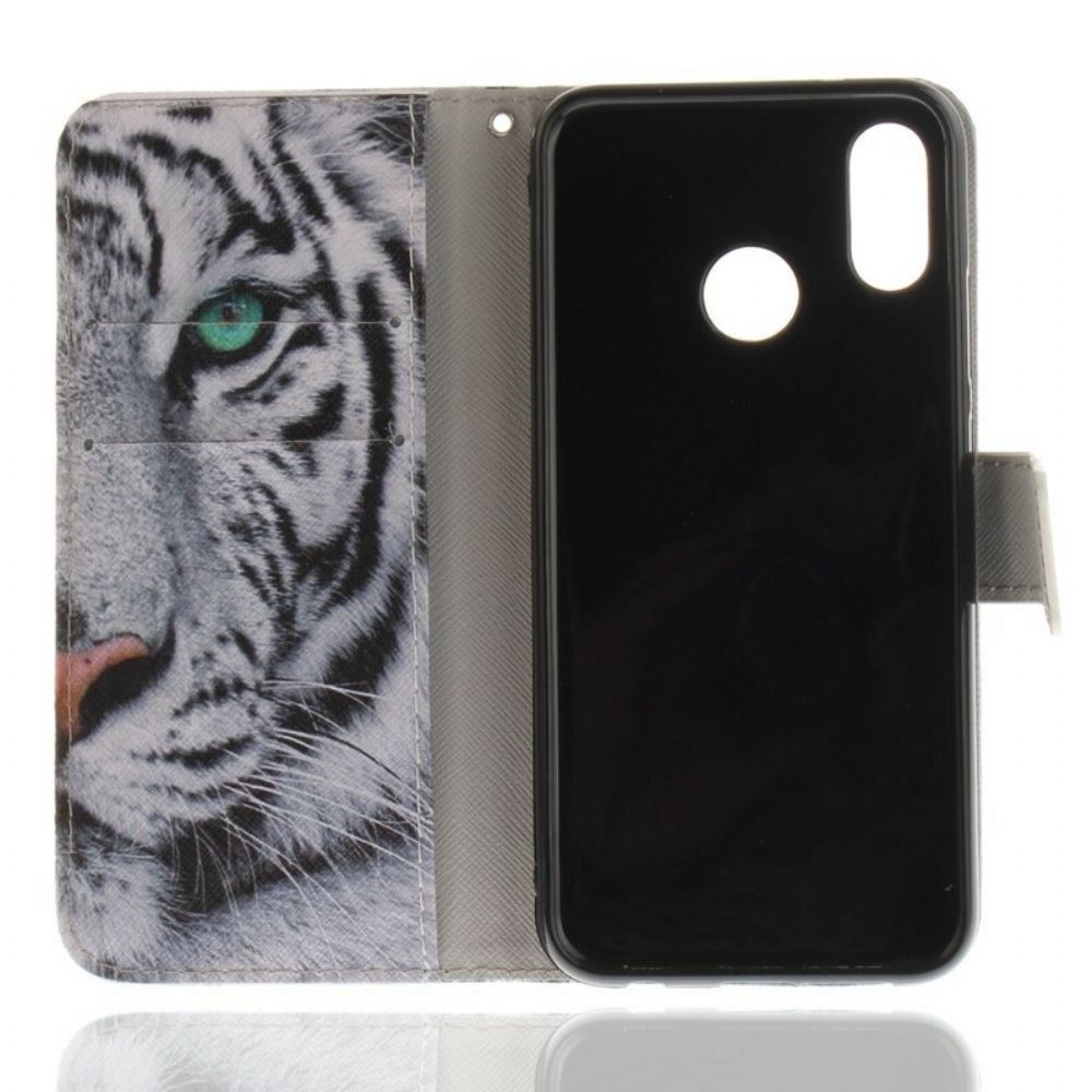 Folio-hoesje voor Huawei P20 Lite Witte Tijger