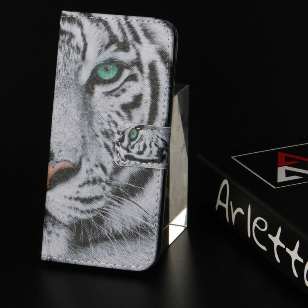Folio-hoesje voor Huawei P20 Lite Witte Tijger