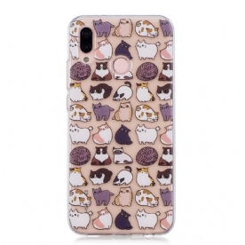 Hoesje voor Huawei P20 Lite Transparante Meerdere Chats