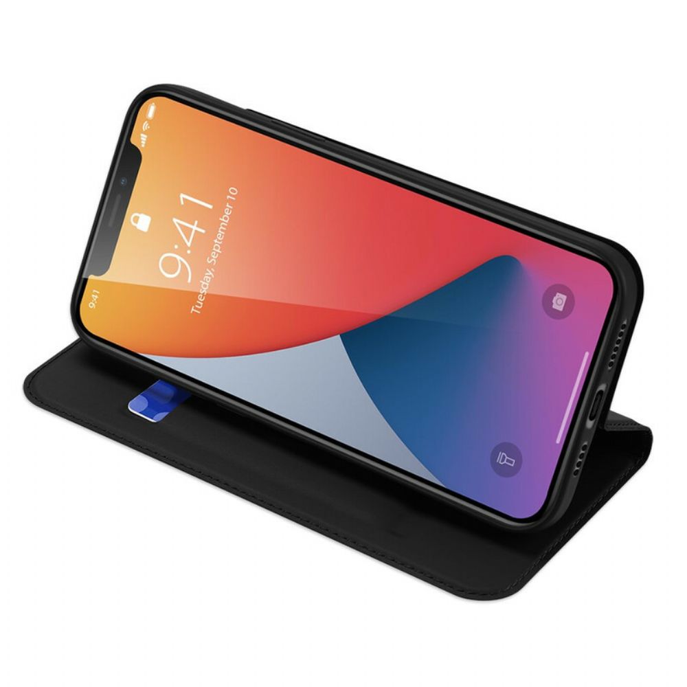 Bescherming Hoesje voor iPhone 12 Pro Max Folio-hoesje Dux Ducis Pro Series-skin