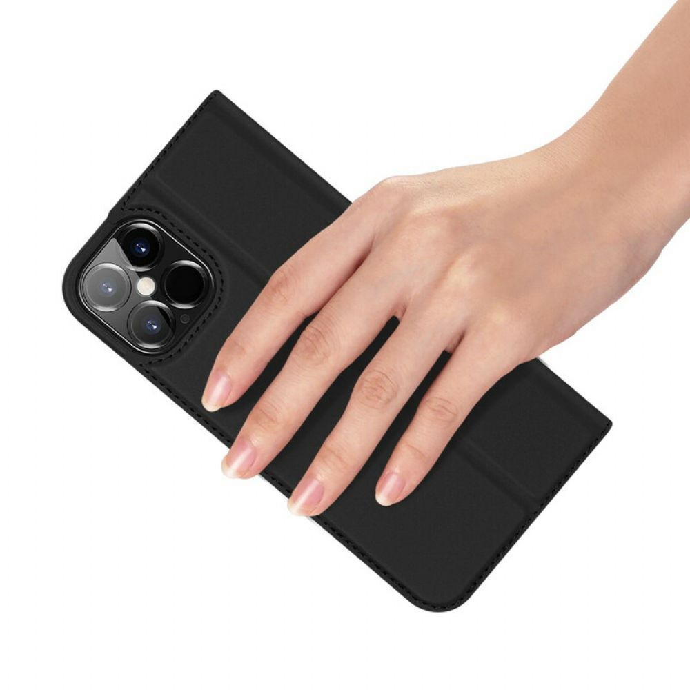Bescherming Hoesje voor iPhone 12 Pro Max Folio-hoesje Dux Ducis Pro Series-skin