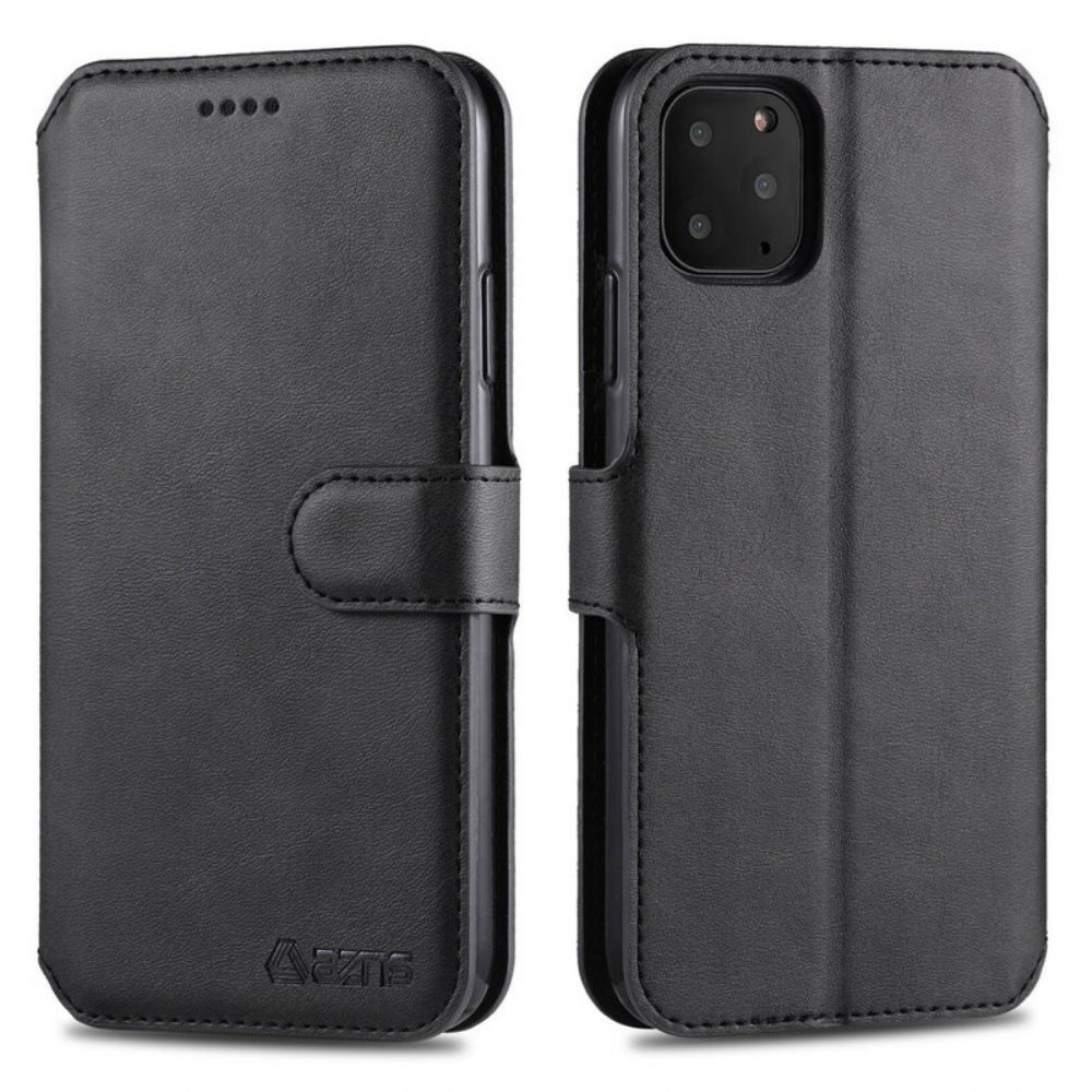 Flip Case voor iPhone 12 Pro Max Azns Leereffect