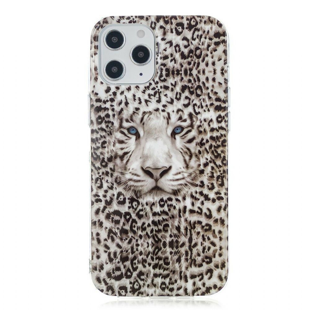 Hoesje voor iPhone 12 Pro Max Fluorescerende Luipaard