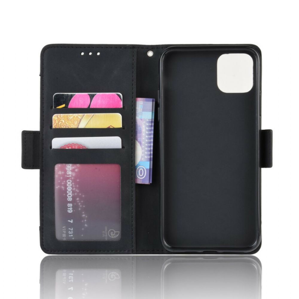 Leren Hoesje voor iPhone 12 Pro Max Eerste Klas Multi-kaart
