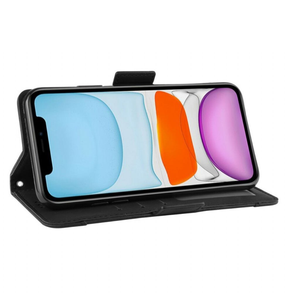 Leren Hoesje voor iPhone 12 Pro Max Eerste Klas Multi-kaart