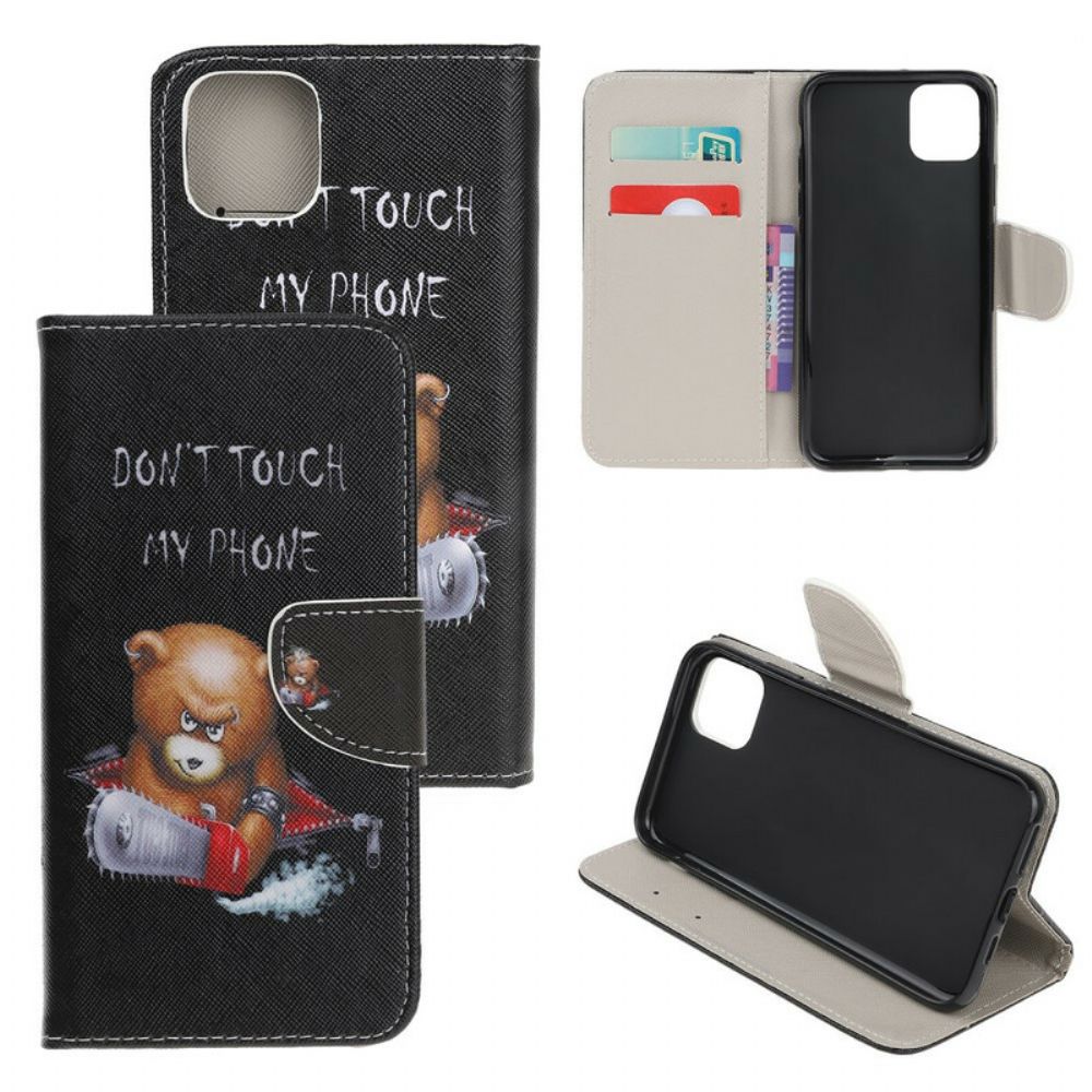 Leren Hoesje voor iPhone 12 Pro Max Gevaarlijke Beer