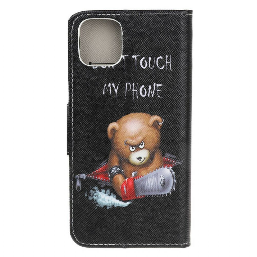 Leren Hoesje voor iPhone 12 Pro Max Gevaarlijke Beer