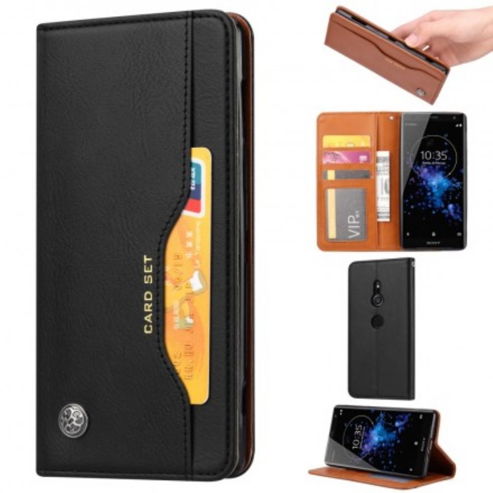 Bescherming Hoesje voor Sony Xperia XZ3 Folio-hoesje Kunstleer Kaarthouder