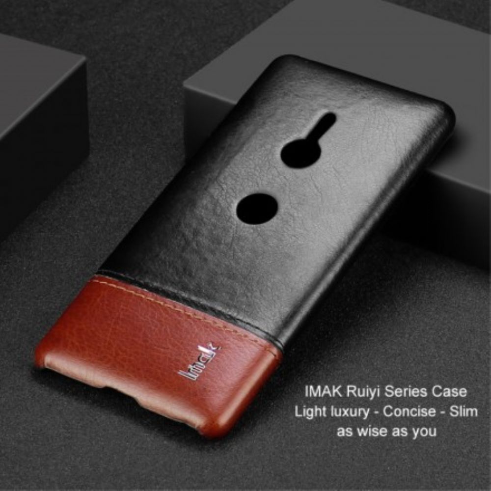 Hoesje voor Sony Xperia XZ3 Imak Ruiyi-serie Leereffect