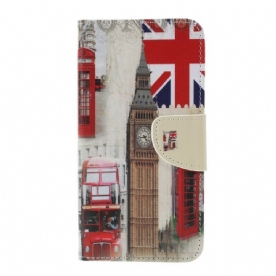 Leren Hoesje voor Sony Xperia XZ3 Londen Leven
