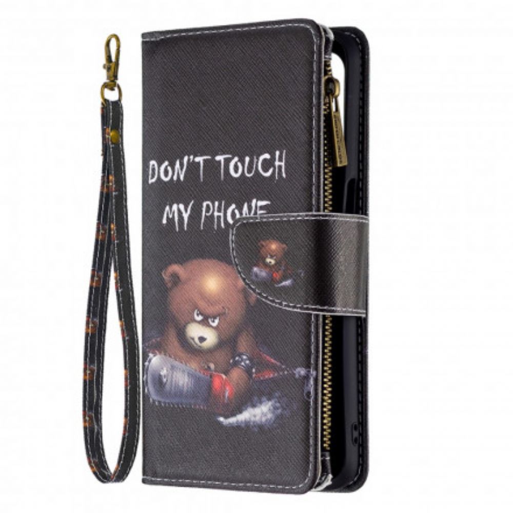 Flip Case voor Oppo A54 5G / A74 5G Beerzak Met Rits