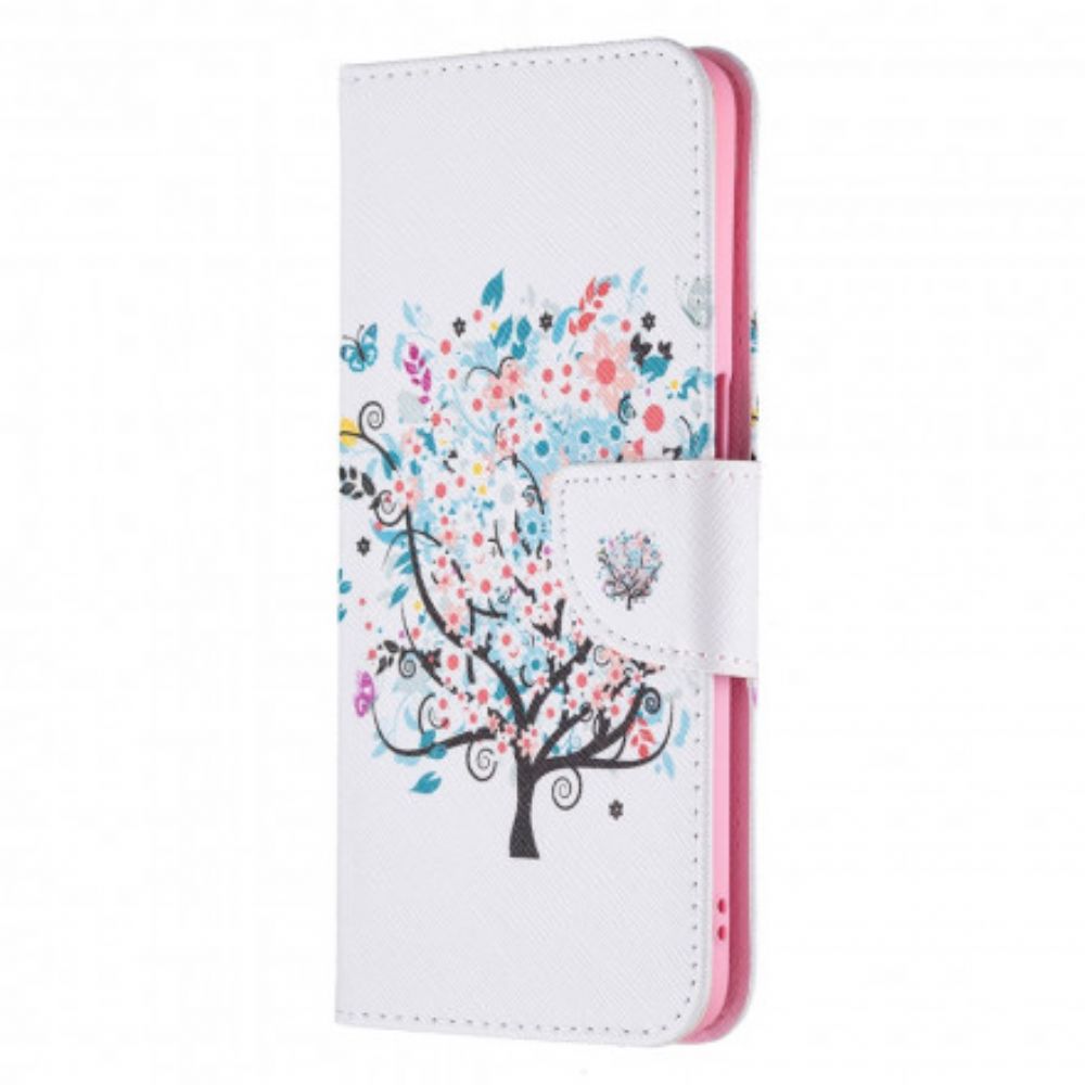 Folio-hoesje voor Oppo A54 5G / A74 5G Bloemrijke Boom