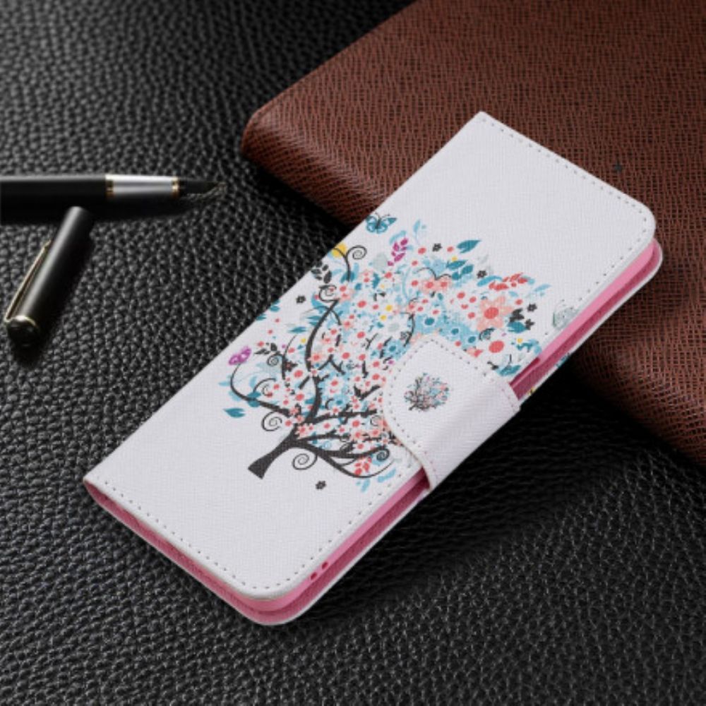 Folio-hoesje voor Oppo A54 5G / A74 5G Bloemrijke Boom