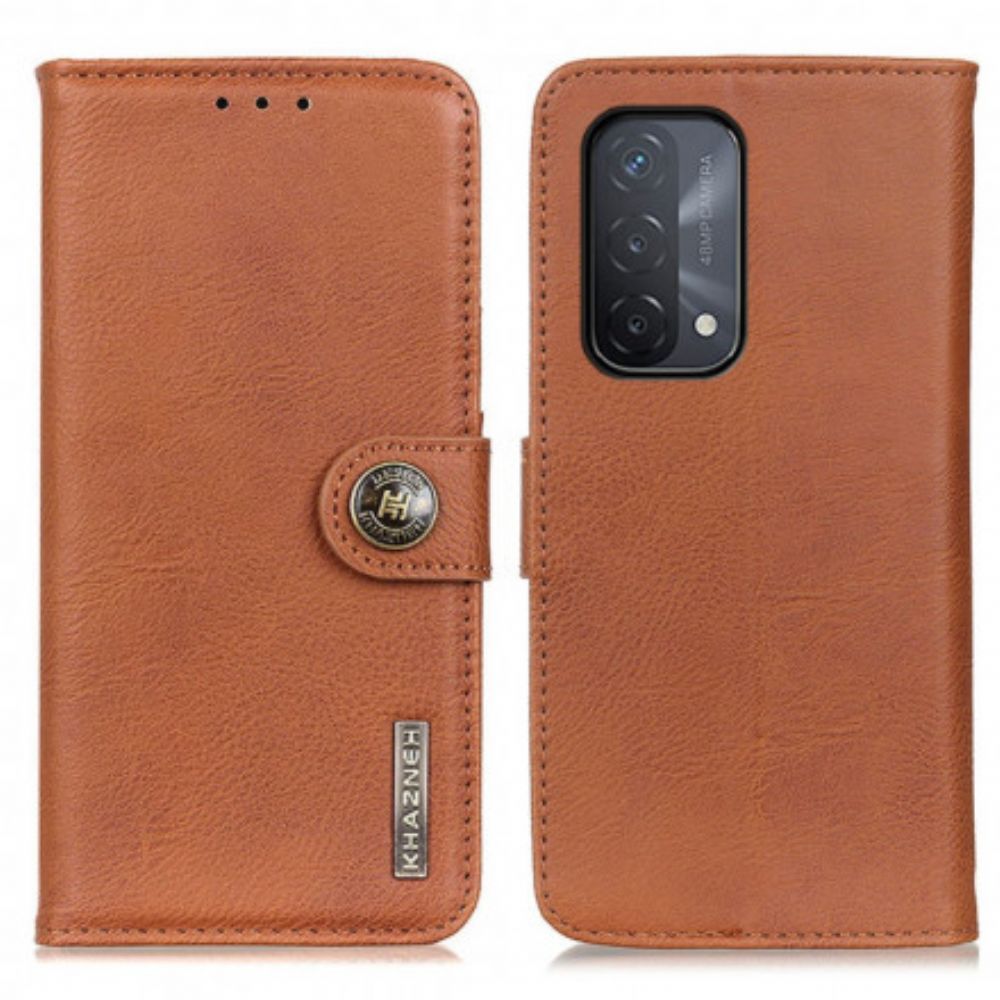 Folio-hoesje voor Oppo A54 5G / A74 5G Imitatieleer Khazneh