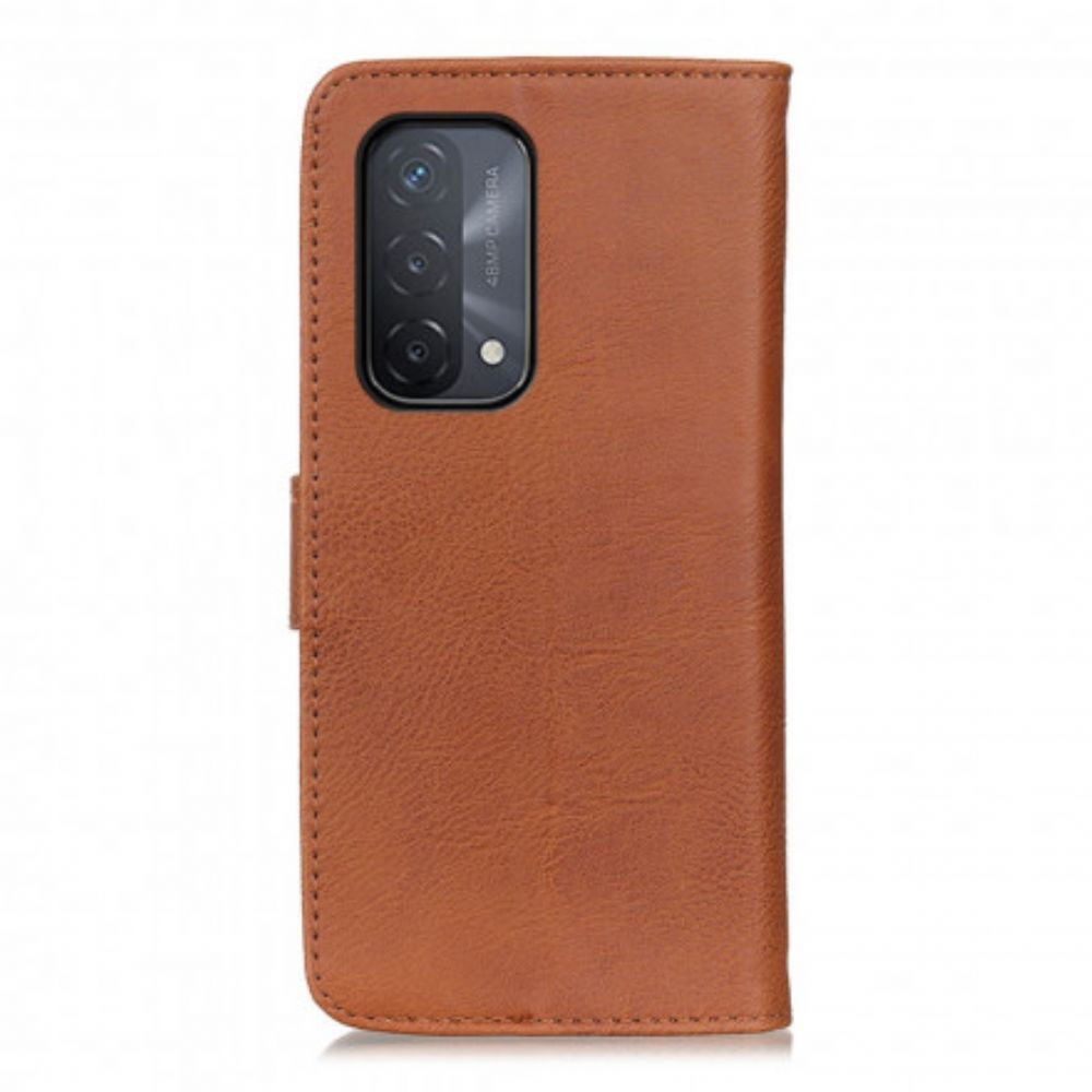 Folio-hoesje voor Oppo A54 5G / A74 5G Imitatieleer Khazneh