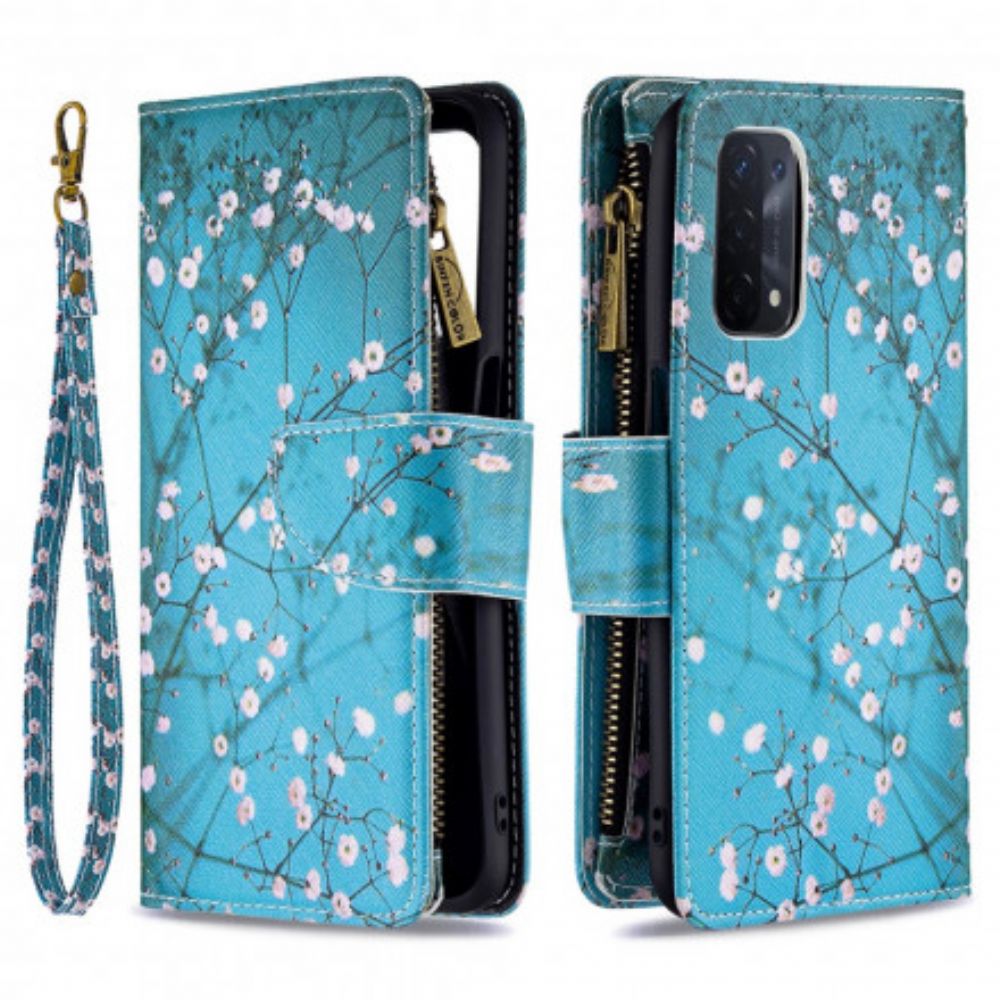 Folio-hoesje voor Oppo A54 5G / A74 5G Zak Met Rits In Boom