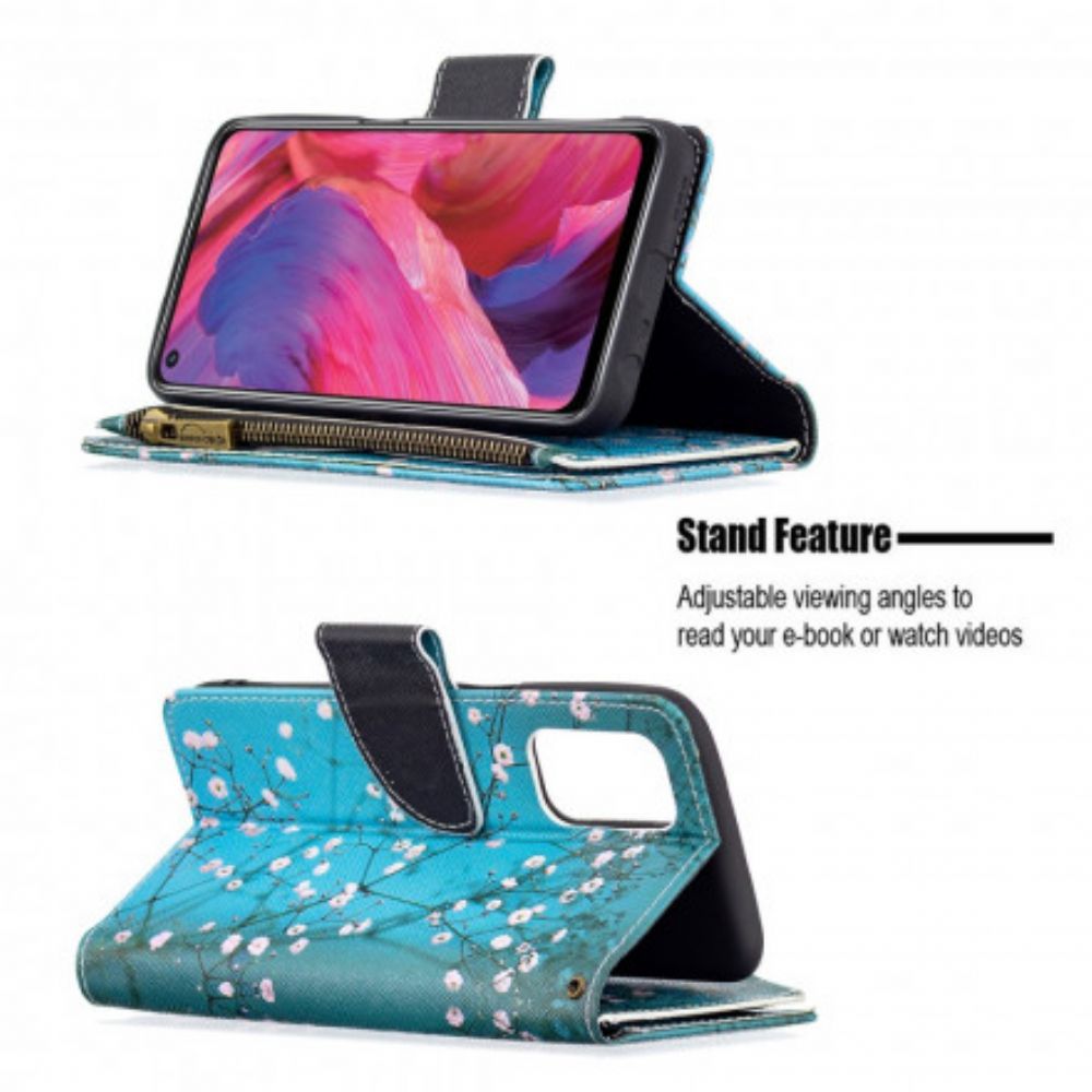Folio-hoesje voor Oppo A54 5G / A74 5G Zak Met Rits In Boom