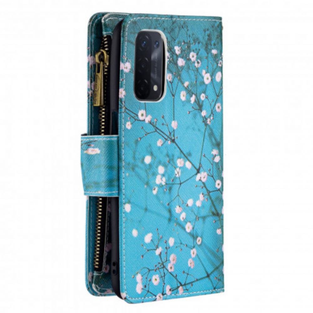 Folio-hoesje voor Oppo A54 5G / A74 5G Zak Met Rits In Boom