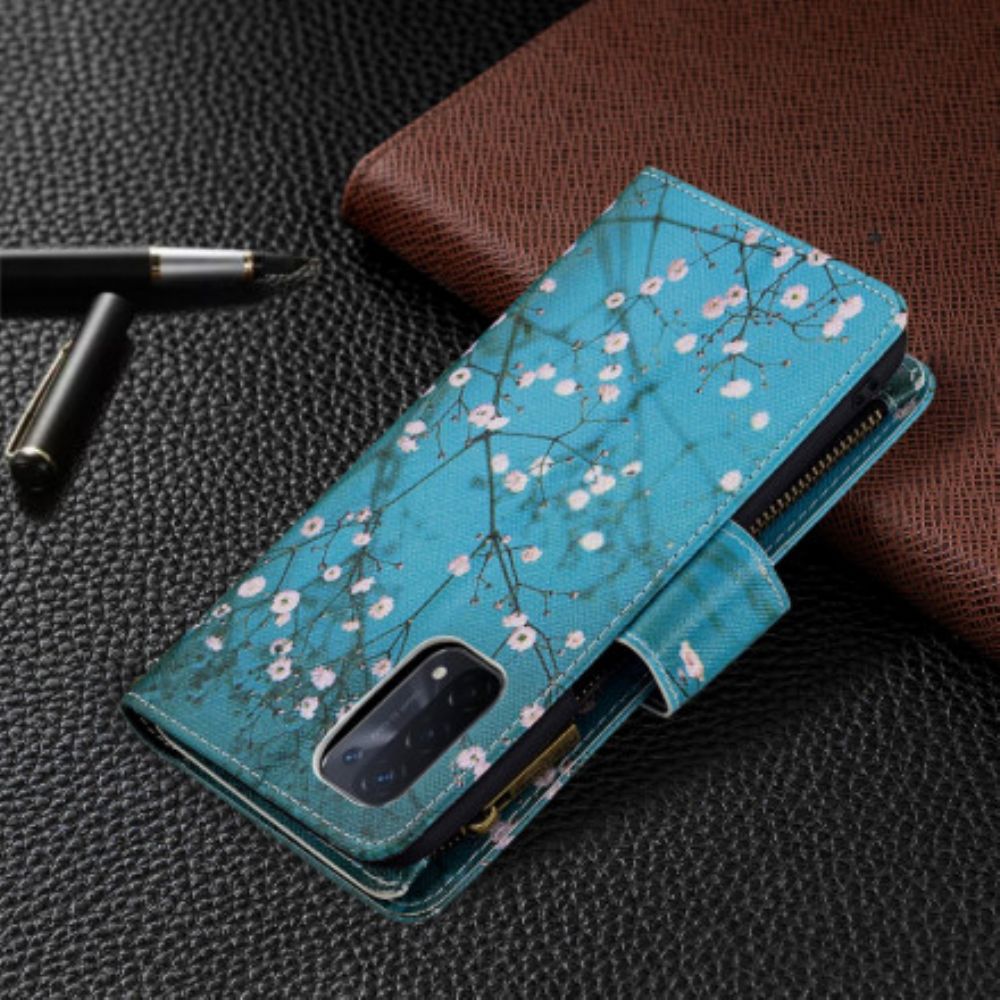 Folio-hoesje voor Oppo A54 5G / A74 5G Zak Met Rits In Boom