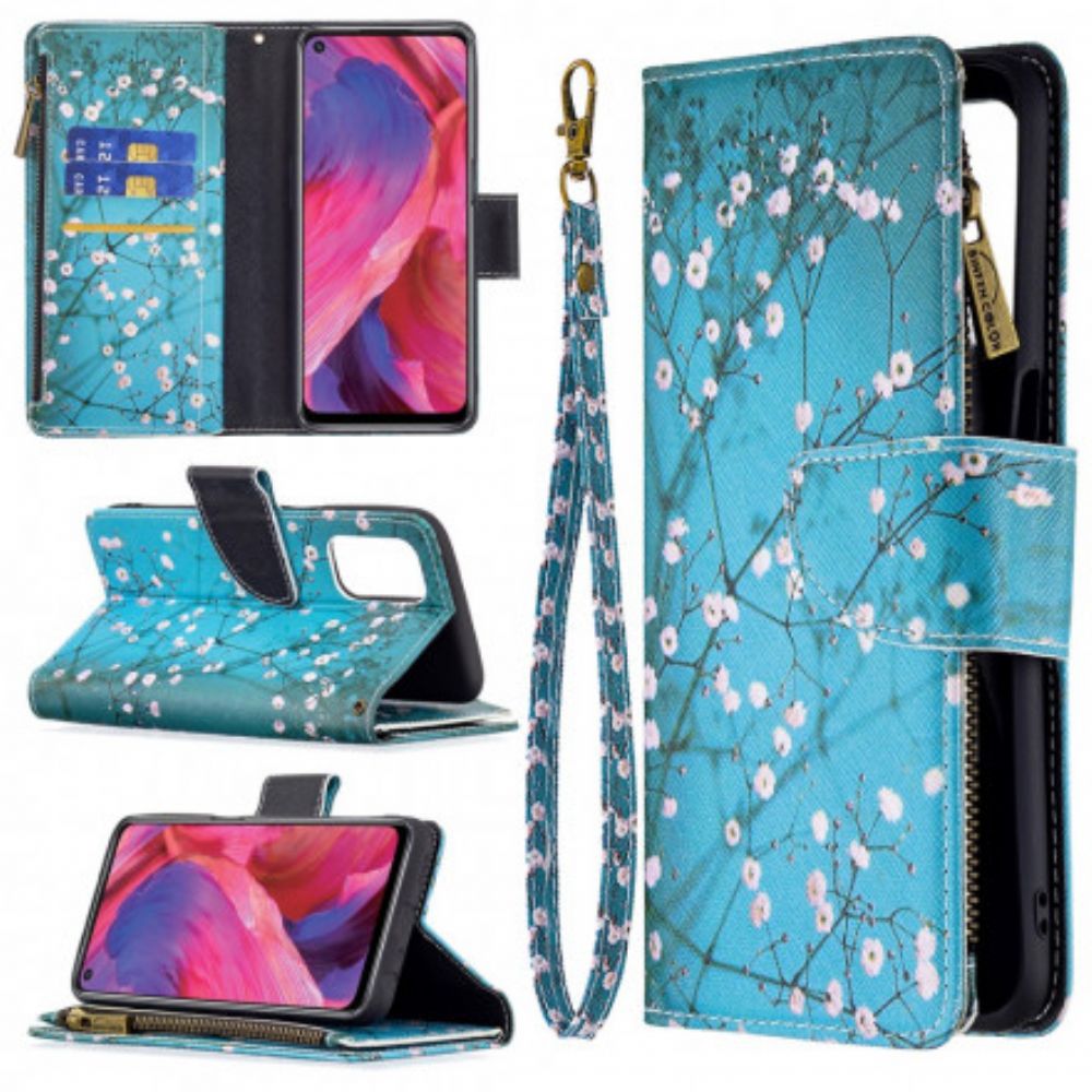 Folio-hoesje voor Oppo A54 5G / A74 5G Zak Met Rits In Boom