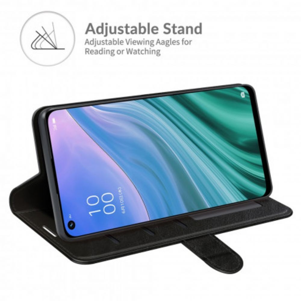 Leren Hoesje voor Oppo A54 5G / A74 5G Ultra Kunstleer