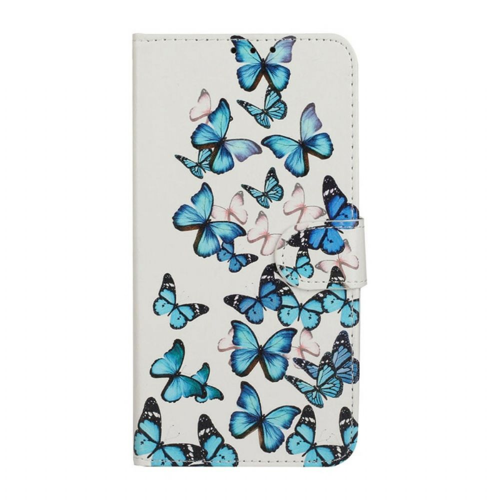 Bescherming Hoesje voor Huawei Y5p Folio-hoesje Meerdere Vlinders