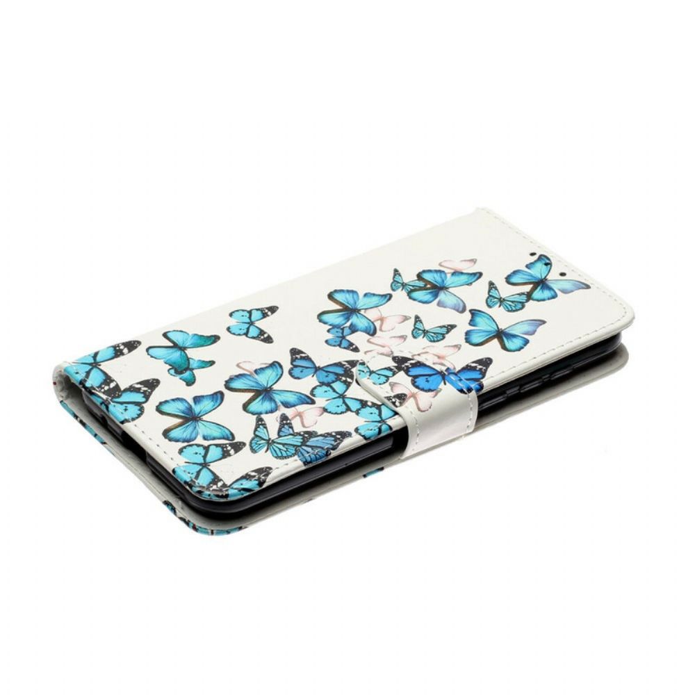 Bescherming Hoesje voor Huawei Y5p Folio-hoesje Meerdere Vlinders