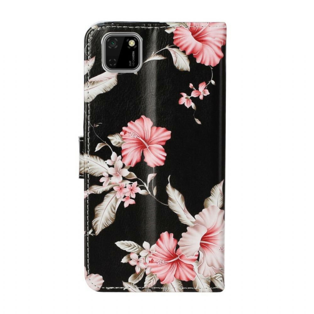 Folio-hoesje voor Huawei Y5p Meerdere Bloemen