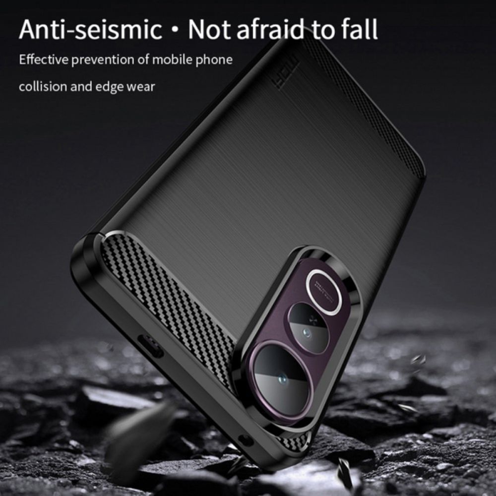 Case Hoesje Vivo V50 Lite 5g Telefoonhoesje Koolstofvezel