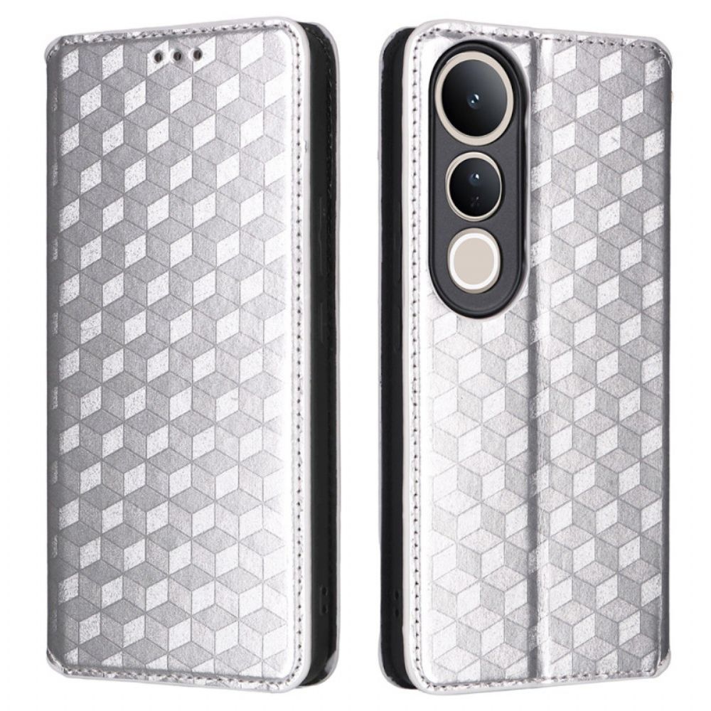 Folio-hoesje Vivo V50 Lite 5g Diamantpatroon Bescherming Hoesje